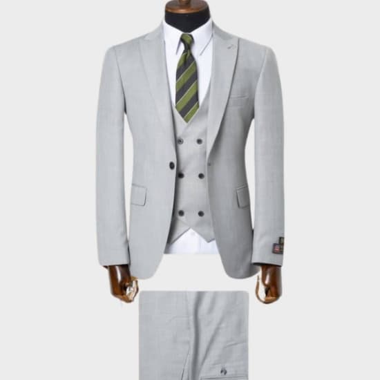 Men 2pcs Grey Suit