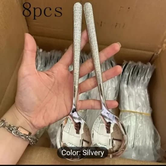 5pcs of stainless Hammering Spoon set