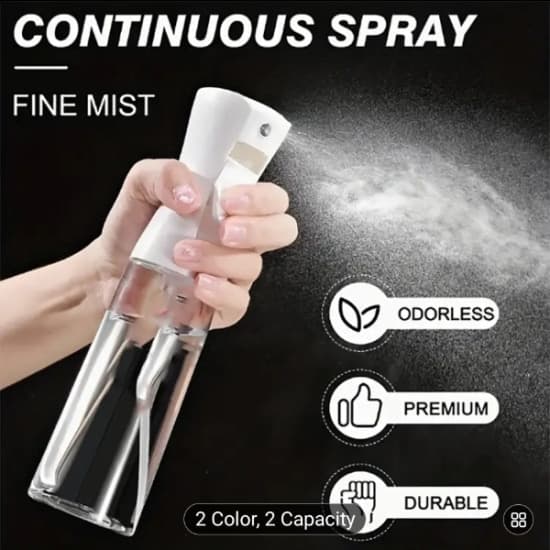 High pressure continuous, multipurpose spray bottle