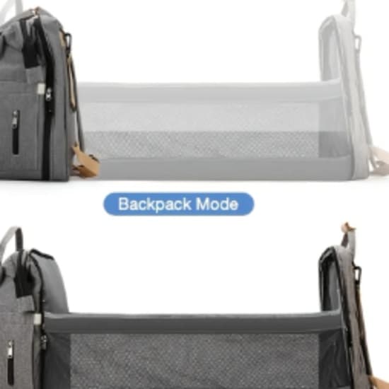 Multi-Functional Large Capacity Insulated High Quality Fashionable Mommy Backpack with Foldable Bed