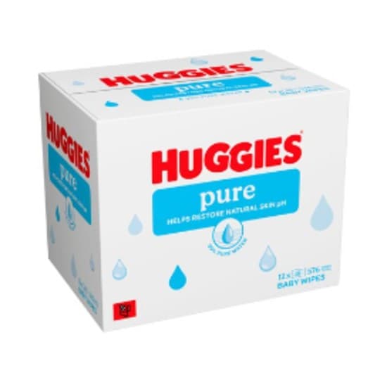 Huggies Pure 0% Plastic Baby Wipes 10x48 480 Wipes