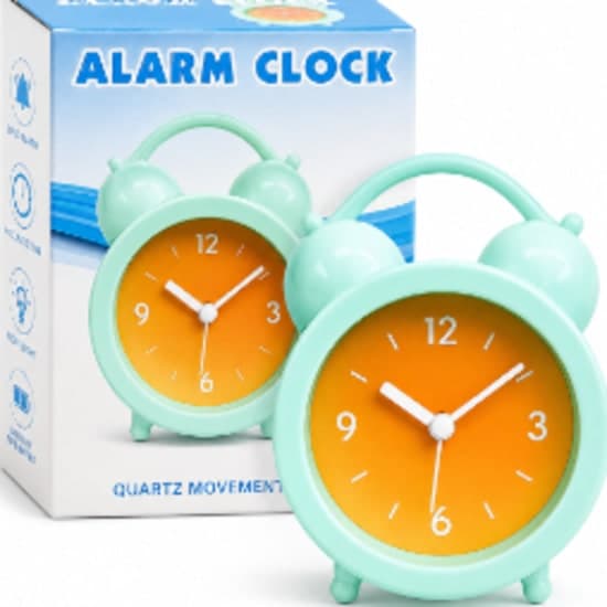 Classic Double-Bell Mini Alarm Clock