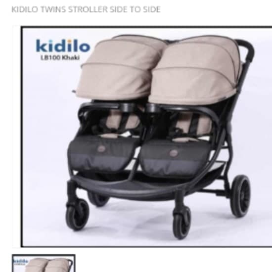 Kidilo Twins Stroller Side To Side