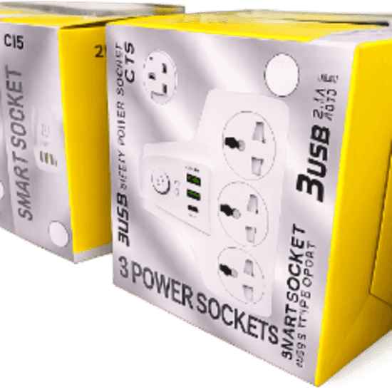 Smart Socket 2 Usb and 1 Type C Port.