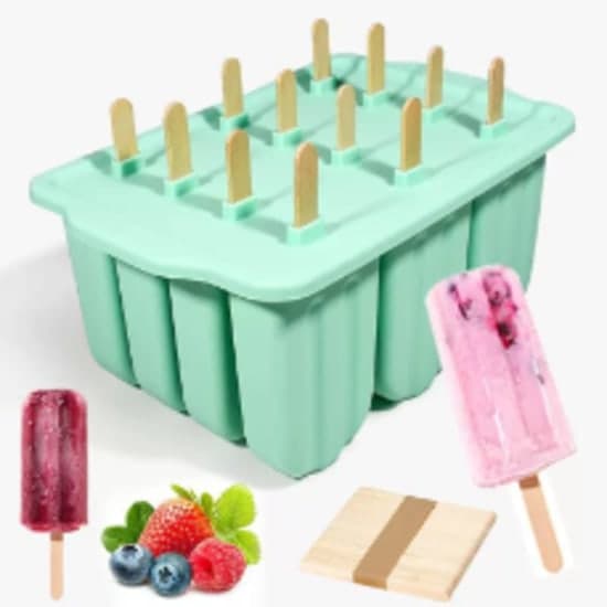 Share this product 12 Holes Popsicle Maker – Reusable Ice Cream Mold Set With Sticks For Homemade Ice Pops