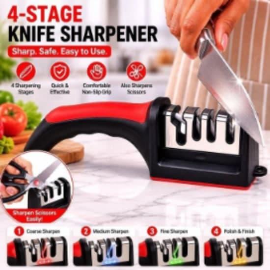 4 In 1 Kitchen Knife/ Scissors Sharpener For Gift, Souvenir